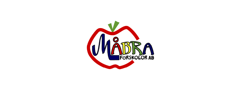 Verksamhetsbild med dotterbolaget Måbra förskolors logotyp