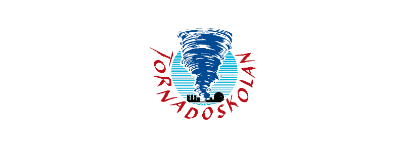 Verksamhetsbild med dotterbolaget Tornadoskolans logotyp